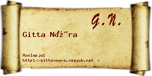 Gitta Nóra névjegykártya