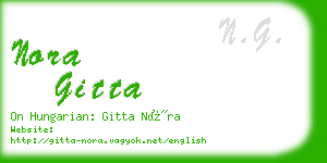 nora gitta business card